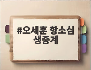 오세훈 항소심 생중계