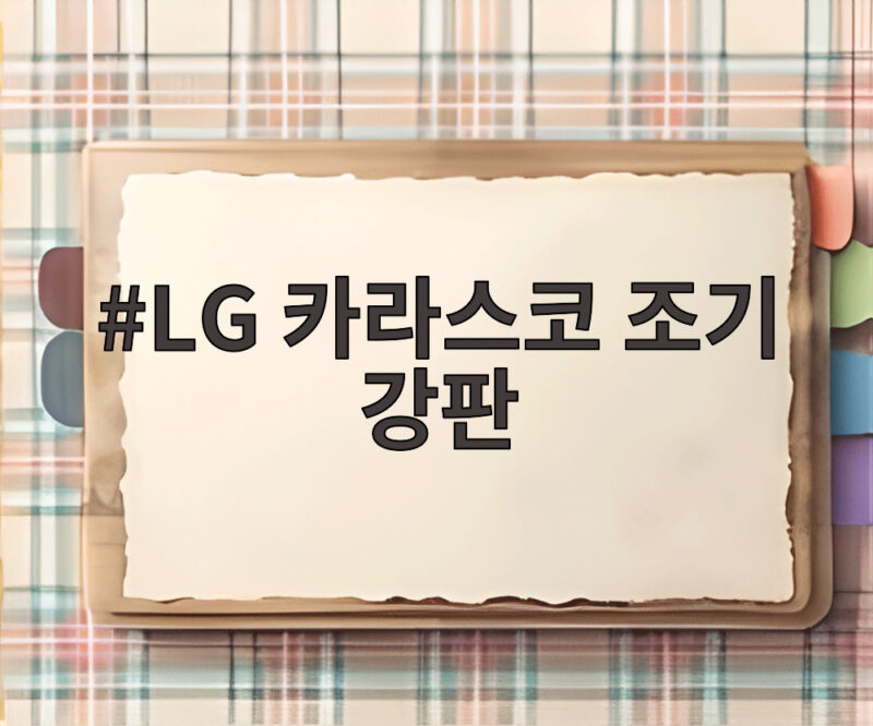 LG 카라스코 조기 강판