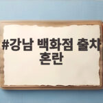 강남 백화점 출차 혼란 사태에서 반드시 알아야 할 대비법 강남 백화점 출차 혼란