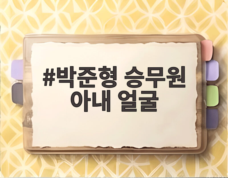 박준형 승무원 아내 얼굴