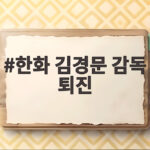 한화 김경문 감독 퇴진 손혁 단장 동반 퇴진 이유와 후임은 누구 한화 김경문 감독 퇴진