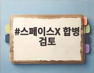 스페이스X 합병 검토