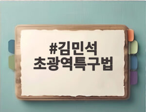 김민석 초광역특구법