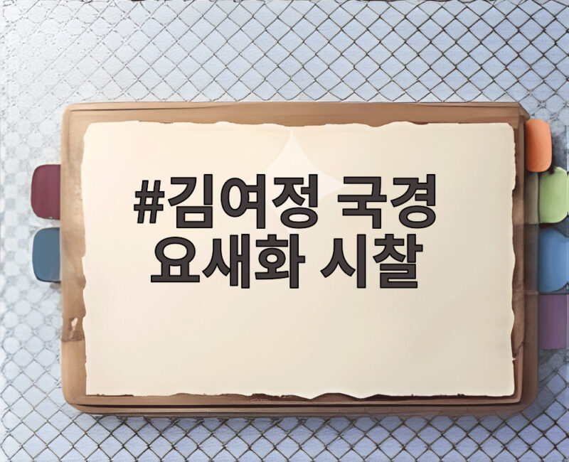 김여정 국경 요새화 시찰