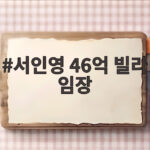 서인영 46억 빌라 임장 다녀온 뒤 쏟아낸 눈물과 후회 서인영 46억 빌라 임장