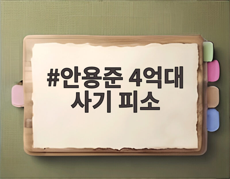 안용준 4억대 사기 피소 유명 배우 이름 도용한 투자 사기 전말 1 안용준 4억대 사기 피소
