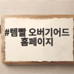 템빨 오버기어드 홈페이지에서 캐릭터명 선점하는 방법 템빨 오버기어드 홈페이지