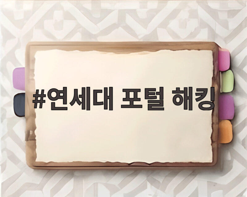 연세대 포털 해킹 1만5천여건 개인정보 유출 어떻게 대비해야 할까 1 연세대 포털 해킹