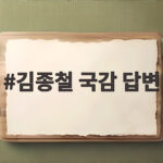 김종철 국감 답변 오늘 국회서 확인된 관전 포인트 김종철 국감 답변