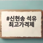 신현송 석유 최고가격제