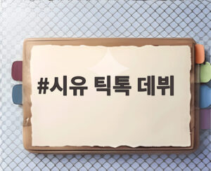 시유 틱톡 데뷔