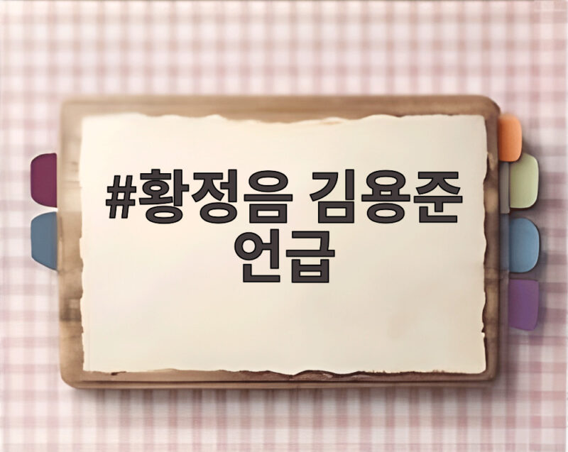 황정음 김용준 언급 좋은 추억 많은 친구라 말한 이유 1 황정음 김용준 언급