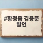 황정음 김용준 발언 또 전남친 언급 논란 확인해 보니 황정음 김용준 발언