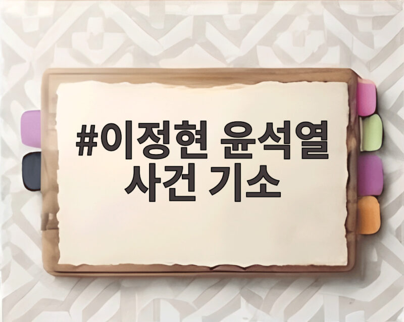 이정현 윤석열 사건 기소