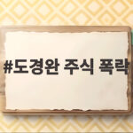 도경완 주식 폭락