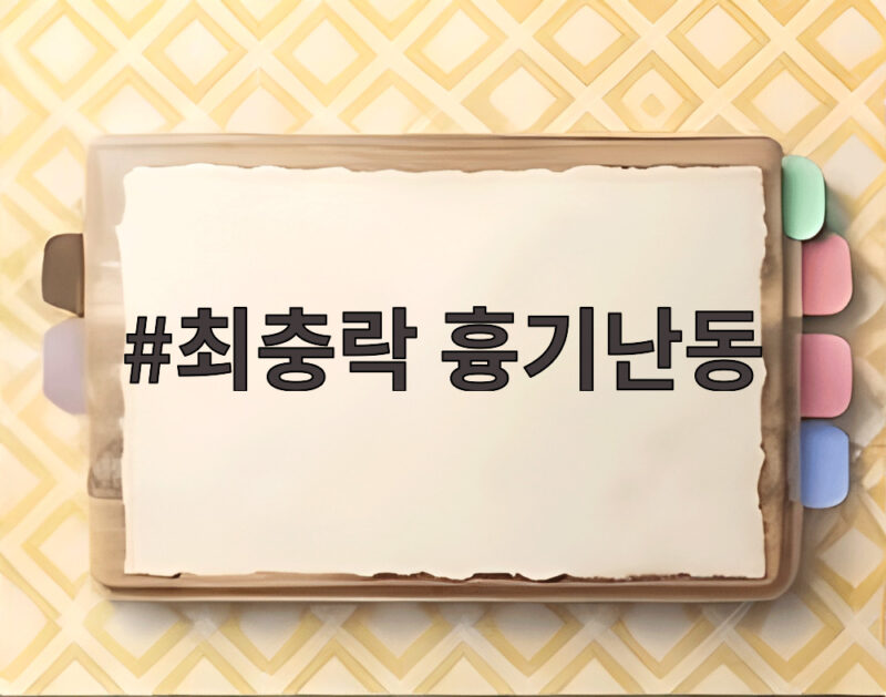 최충락 흉기난동 사건 전말과 망상 범행의 충격적 진실 1 최충락 흉기난동