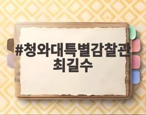 청와대특별감찰관최길수