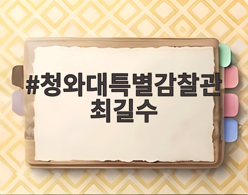 청와대특별감찰관최길수 임명안 재가 10년 만에 부활 1 청와대특별감찰관최길수
