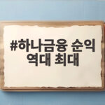 하나금융 순익 역대 최대 실적의 비결은 이렇게 확인하세요 하나금융 순익 역대 최대