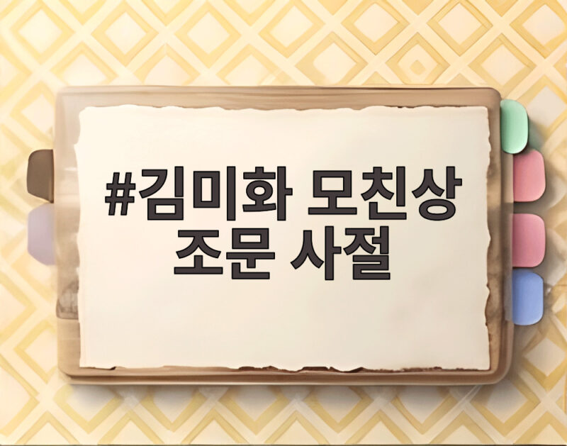 김미화 모친상 조문 사절 조용히 보낸 마지막 길 1 김미화 모친상 조문 사절