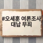오세훈 여론조사 대납 무죄