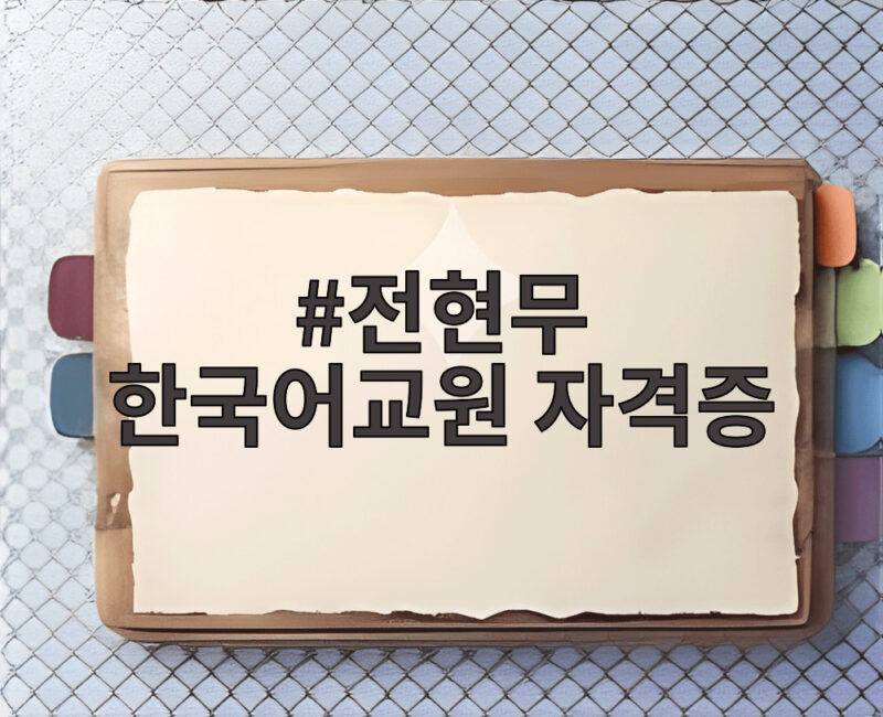 전현무 한국어교원 자격증