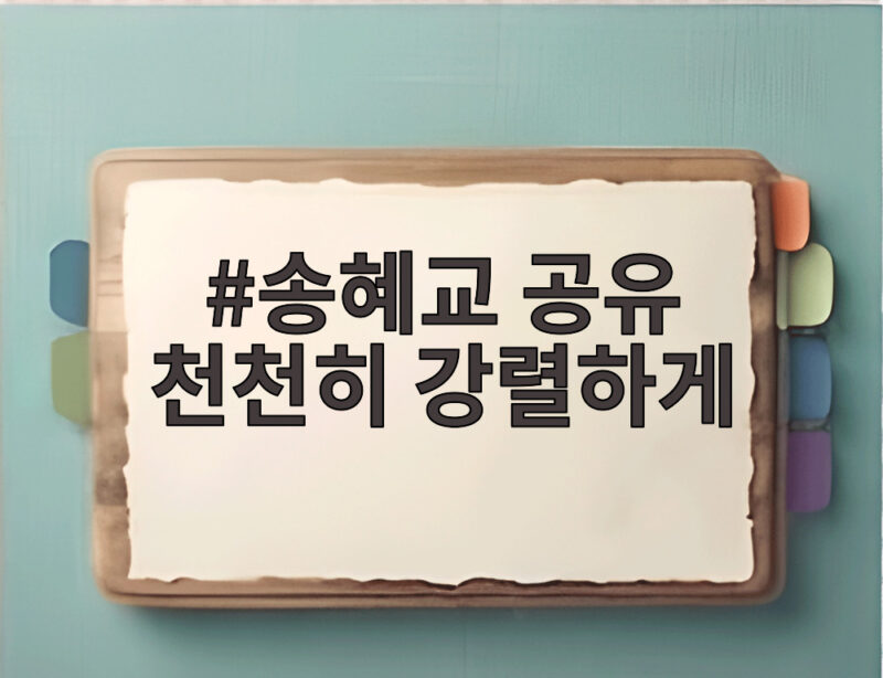 송혜교 공유 천천히 강렬하게 12월 11일 공개 확정 1 송혜교 공유 천천히 강렬하게