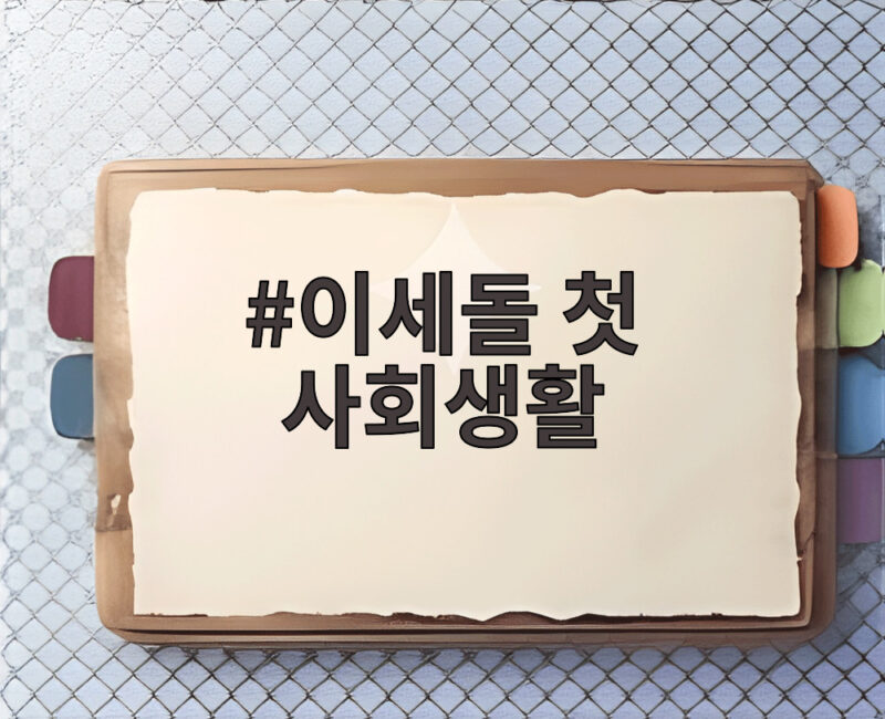 이세돌 첫 사회생활