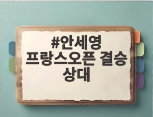 안세영 프랑스오픈 결승 상대