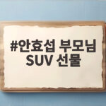 안효섭 부모님 SUV 선물