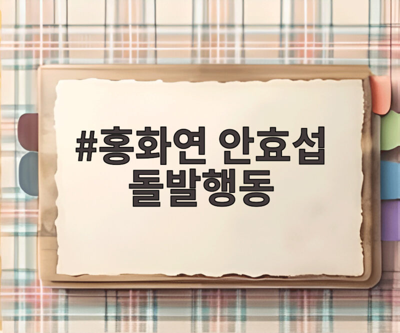 홍화연 안효섭 돌발행동