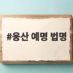 웅산 예명 법명