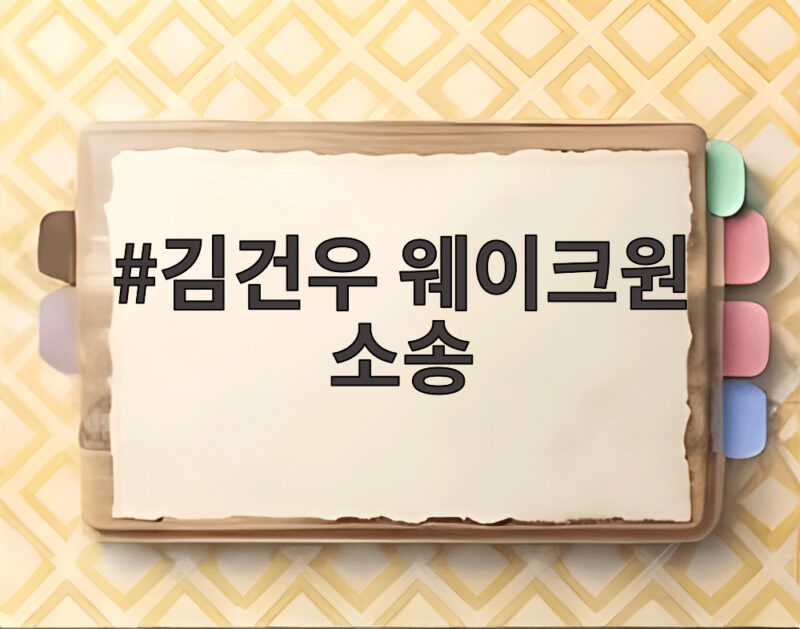 김건우 웨이크원 소송
