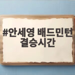 안세영 배드민턴 결승시간 프랑스 오픈 일정과 기록 총정리 안세영 배드민턴 결승시간