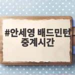 안세영 배드민턴 중계시간 프랑스 오픈 결승 일정과 50연승 도전 안세영 배드민턴 중계시간