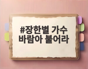 장한별 가수 바람아 불어라