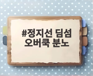 정지선 딤섬 오버쿡 분노