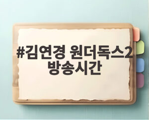 김연경 원더독스2 방송시간