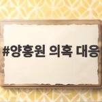 양홍원 의혹 대응 소속사 법적 조치와 전망 총정리 양홍원 의혹 대응