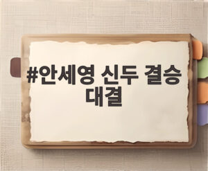 안세영 신두 결승 대결