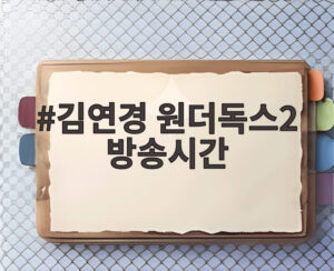 김연경 원더독스2 방송시간