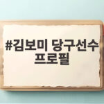 김보미 당구선수 프로필