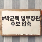 박균택 법무장관 후보 압축 두 후보의 이력과 쟁점 박균택 법무장관 후보 압축