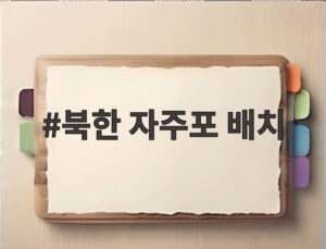 북한 자주포 배치