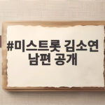 미스트롯 김소연 남편 공개 박서준 닮은꼴 북한 출신 부부 이야기 미스트롯 김소연 남편 공개