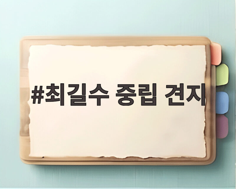 최길수 중립 견지