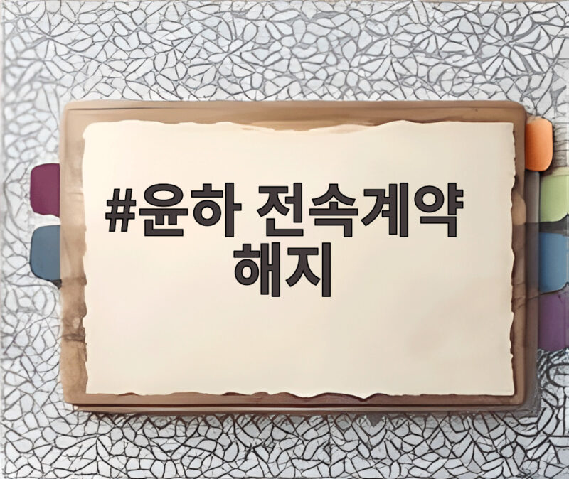 윤하 전속계약 해지
