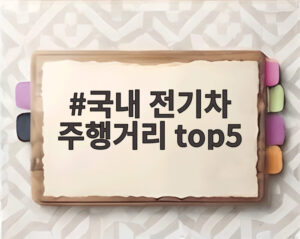 국내 전기차 주행거리 top5
