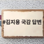 김지용 국감 답변