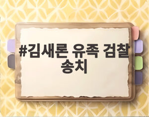 김새론 유족 검찰 송치